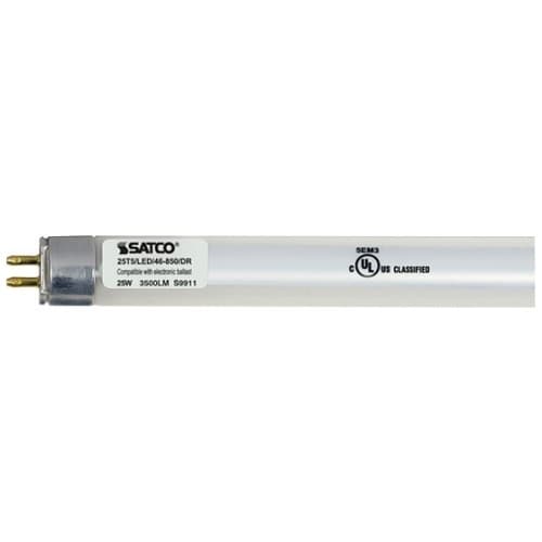 Satco 25W 4 Foot LED T5 Tube, Ballast Compatible, 5000K