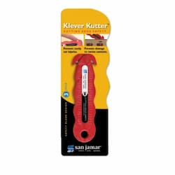 San Jamar Klever Kutter Safety Cutter, 1 Razor Blade, Red