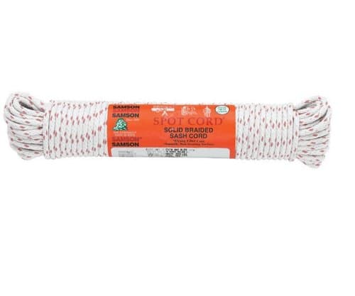 Samson Rope 3/8"X100' White Cotton Sash Cord