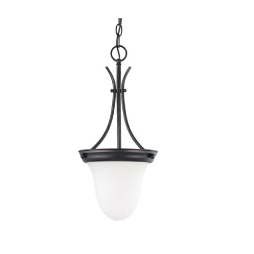 Nuvo 10" 100W Pendant Light w/ Frosted Glass, Mahogany Bronze