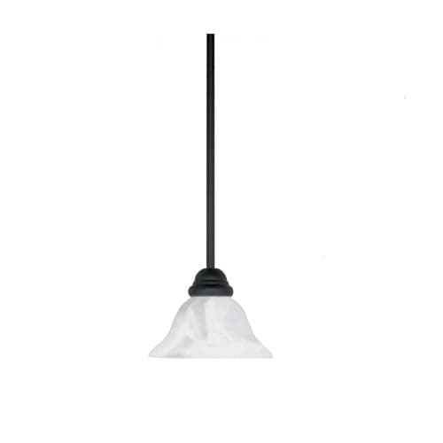 Nuvo 100W Castillo LED Mini Pendant, 1 Light, Alabaster Swirl Glass