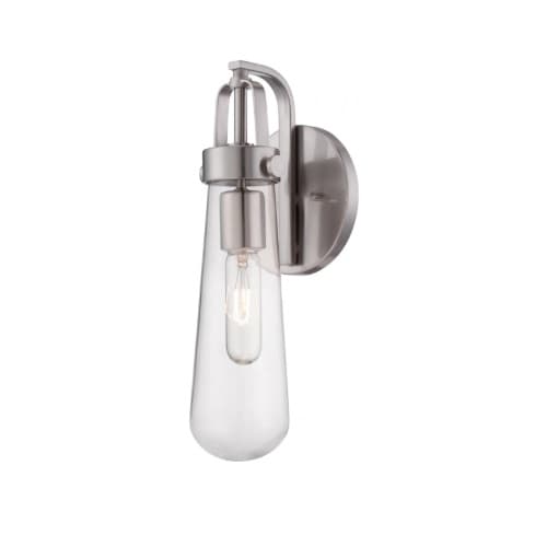 Nuvo 20W Beaker Series Wall Sconce w/ Clear Glass, Brushed Nickel