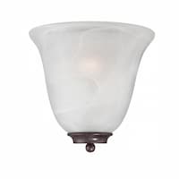 60W Empire LED Wall Sconce w/ Alabaster Glass, 1 Light, Old Bronze