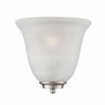 Nuvo 60W Empire LED Wall Sconce w/ Alabaster Glass, 1 Light, Brushed Nickel