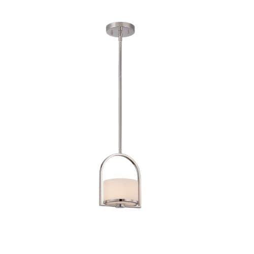 Nuvo 40W Celine Series Mini Pendant Light w/ White Glass, Polished Nickel