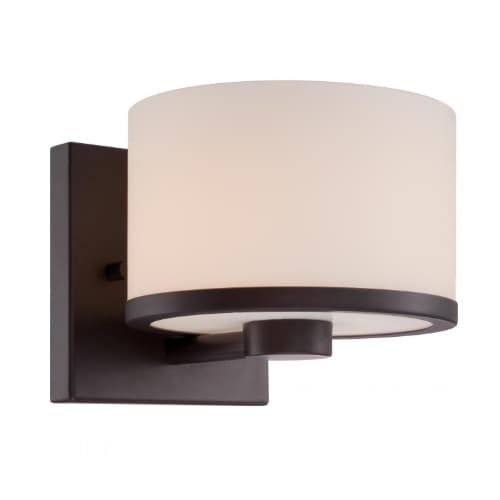 Nuvo 40W Celine Vanity Fixture w/ Satin White Glass, 1 Light, Venetian Bronze