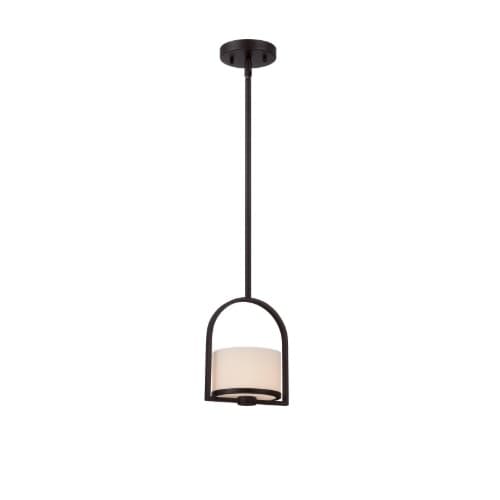 Nuvo 40W Celine Series Mini Pendant Light w/ Satin White Glass, Venetian Bronze