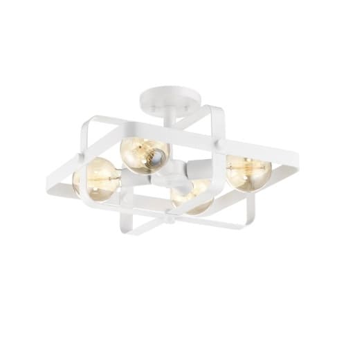 Nuvo 60W Prana Series Flush Mount Ceiling Light, White