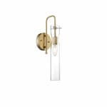 Nuvo 60W Spyglass Series Wall Sconce w/ Clear Glass, Vintage Brass