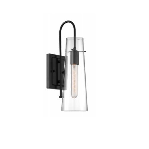 Nuvo 60W Alondra Series Wall Sconce w/ Clear Glass, Black