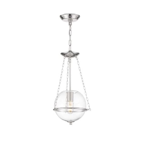 Nuvo 60W Odyssey Series Mini Pendant Light w/ Clear Glass, Polished Nickel