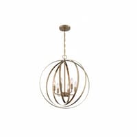 60W Pendleton Series Pendant Light, 6 Lights, Burnished Brass