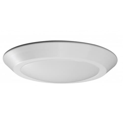 Satco 16.5W Round 7 Inch LED Flush Mount, Dimmable, 3000K, White