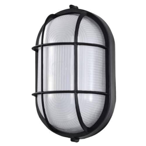 Nuvo 18.5W LED Oval Bulk Head Fixture, 1000 lm, 120V, 3000K, BLK