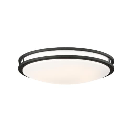 Nuvo 24" 25W LED Flush Mount Ceiling Light, Dimmable, 2125 lm, 3000K, Matte Black