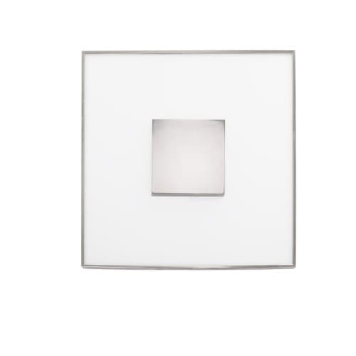 Nuvo 17" 31.5W LED Square Flush Mount Ceiling Light, Dim, 2200 lm, 3000K, Polished Nickel