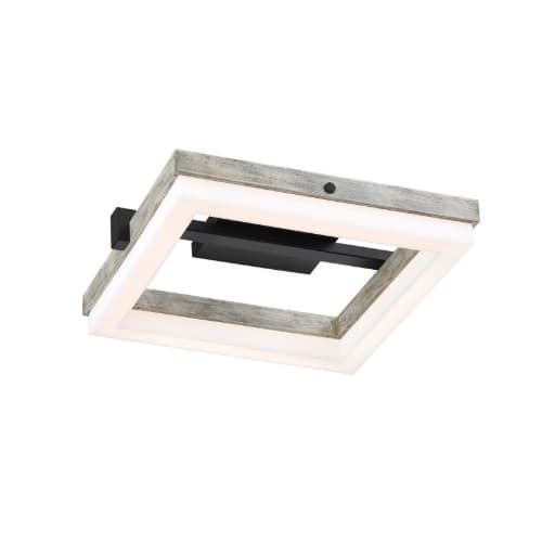 Nuvo 52W LED Semi Flush Mount Ceiling Light, Dim, 4880 lm, 3000K, Black & Gray Wood