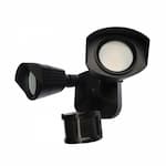 Nuvo 20W LED Dual Head Security Light w/ Motion Sensor, 1900 lm, 4000K, Black