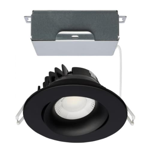 Satco 12W LED 3.5-in Round Gimbal Downlight w/RemoteDriver, SelectableCCT, B