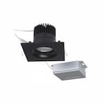 Satco 3.5-in 12W Direct-Wire LED Downlight, Square, Gimbal, Dim, 840 lm, 120V, 3000K, Black