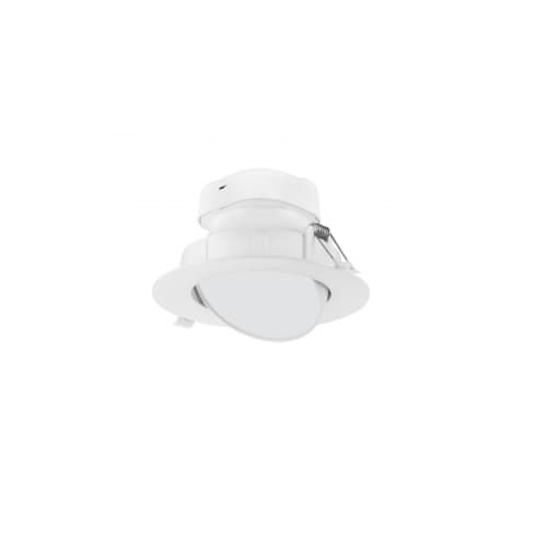 Satco 6-in 9W Direct-Wire LED Downlight, Gimbal, Dimmable, 720 lm, 120V, 3000K, White