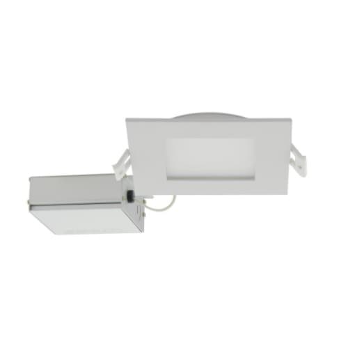 Satco 4-in 10W Square LED Downlight, Direct Wire, Edge-lit, CCT Selectable