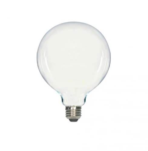 Satco 6.5W LED G40 Bulb, Dimmable, E26, 650 lm, 120V, 3000K, Frosted