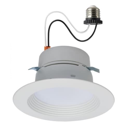 Satco 5W/6W/7.5W LED Round Retrofit Downlight, 120V, SelectCCT & Lumens, WH