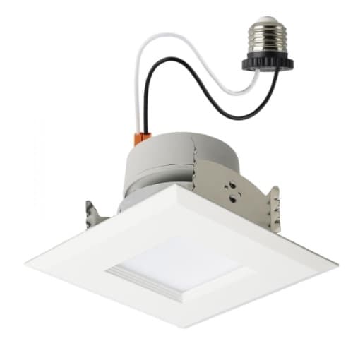 Satco 5.5W/6.5W/8W LED Square Retrofit Downlight, SelectCCT & Lumens, White