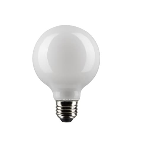Satco 6W LED G25 Bulb, Dimmable, E26, 500 lm, 120V, 5000K, White