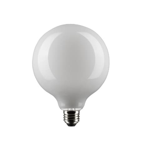 Satco 6W LED G40 Bulb, Dimmable, E26, 500 lm, 120V, 3000K, White