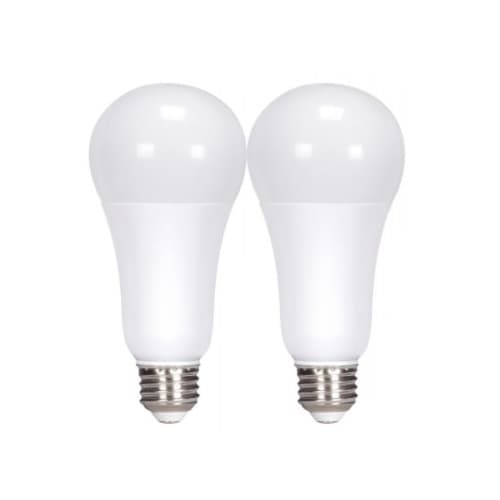 Satco 16.5W LED A19 Bulb, Dimmable, E26, 1600 lm, 120V, 2700K, White, Bulk
