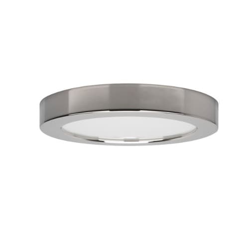 Satco 10.5W LED Flush Mount Fixture, 3000K, Round, Polished Chrome