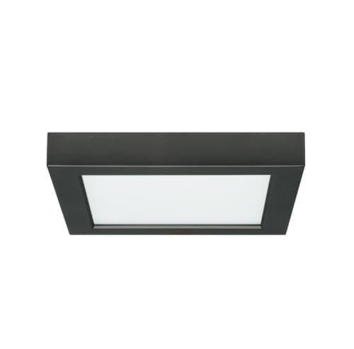 Nuvo 13.5W Blink LED Flush Mount Fixture, 820 lm, 3000K, Black, Square