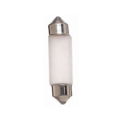 Satco 2W LED Miniature Indicator Festoon Bulb, T3, 12V, 3000K, Frosted