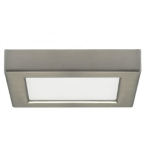 Satco 10.5W 5.5-in LED Blink Square Flush Mount, 120V, 2700K, Brushed Nickel