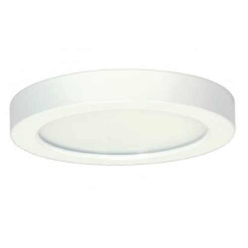 Satco 13.5W Round 7 Inch LED Flush Mount, 277V, Dimmable, 3000K, White