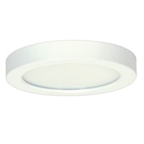 Satco 13.5W Round 7 Inch LED Flush Mount, 0-10V Dimmable, 3000K, White