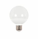 Satco 4W LED G25 Bulb, 40W Inc. Retrofit, E26, 360 lm, 120V, 2700K, White