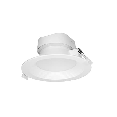 Satco 6-in 9W Direct-Wire LED Downlight, Dimmable, 620 lm, 120V, 2700K, White