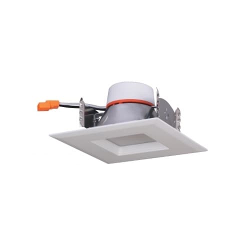 Satco 4-in 7W Square LED Recessed Downlight, Dimmable, 600 lm, 120V, 2700K, White