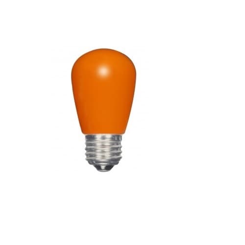 Satco 1.4W LED S14 Specialty and Indicator Ceramic Orange Bulb