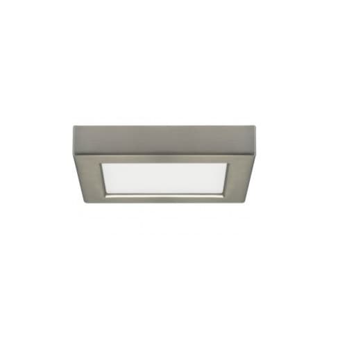 Satco 10.5W 5.5" BLINK LED Flush Mount Fixture, Square, 2700K, Brushed Nickel