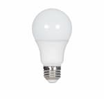 Satco 9.5W LED A19 Bulb, 60W Inc. Retrofit, E27, 830 lm, 120V, 3000K, Frosted White