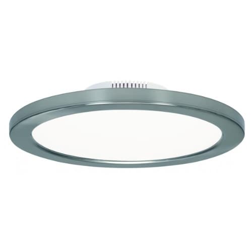 Satco 12W 7-in LED Blink Slim Flush Mount, 120V-277V, 3000K, Polished Nickel