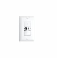 Infrared/Ultrasonic Wall Switch Occupancy Sensor White