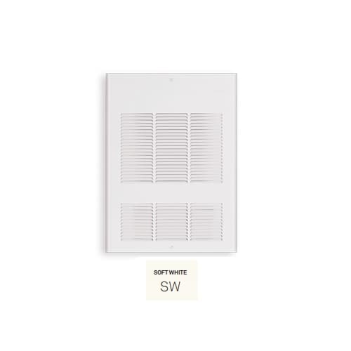 Stelpro 3000W Wall Fan Heater w/ Thermostat, Up To 400 Sq.Ft, 10238 BTU/H, 480V, Soft White