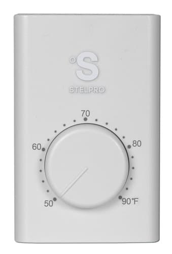 Stelpro Built-in Thermostat, Single Pole, 120-600V, White