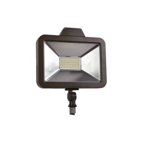 LEDVANCE Sylvania 30W Slim LED Flood Light w/ Sensor, Knuckle, Wide, 100W MH Retrofit, 4000K, Bronze