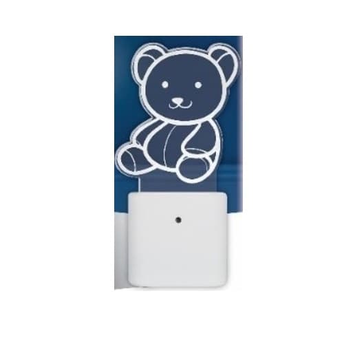 LEDVANCE Sylvania .24W LED Automatic Night Light, 5 lm, 120V, 3000K, Teddy Bear